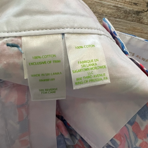 Lilly Pulitzer red white and blue pop pop printed buttercup scalloped shorts - Picture 13 of 13